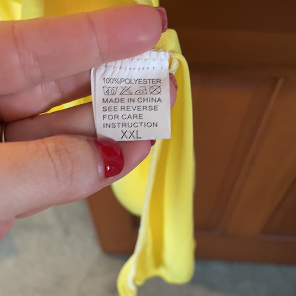 Lemon yellow sheer sundress, just below knees. - Picture 4 of 4